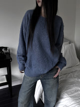 overfit angora round knit (unisex / 4color)