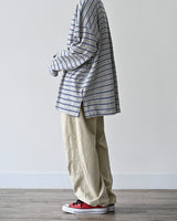 BHNY LOOSE FIT SLIT STRIPED LONG SLEEVE T-SHIRT