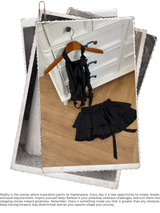 black rose frill halter neck skirt two-piece