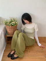 (UNISEX) ベルテッドスカートパンツ (3color)