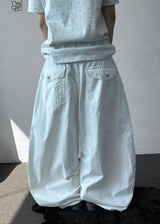 Jepeni Dot Back Detail Balloon Cotton Pants 3color
