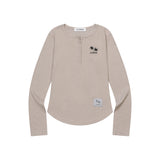 ARINA BUTTON LONG SLEEVE T (4COLOR)