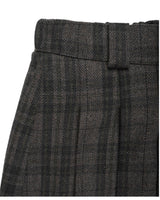  CHECK LOOP PLEATS SKIRT
