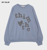 Checker Heart Overfit Sweatshirt