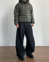 Button Curved Denim Pants