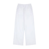 Twill Wide Pants White
