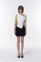 INCISION COVER-UP SKIRT [BLACK]
