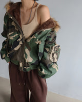 [UNISEX] リバーシブルカモフラージュフーディージャケット
