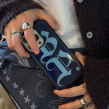 BP lettering epoxy case (navy)