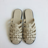 Woven leather slippers (2color)
