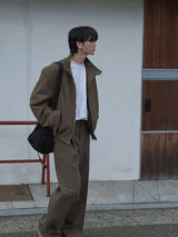 ASCLO Drop Shoulder High Neck Blouson (2color)