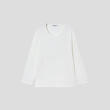 [HFORUS MADE]Forus Knitted pleats U - kneck long sleeves