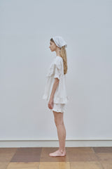 ULLALA PAJAMA Lila Short-sleeve Two-piece Ivory[24162WTSSN]