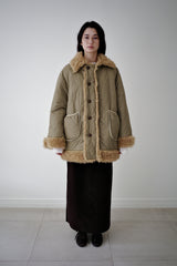 Reversible fur coat, Camel