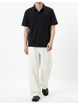 Cool Fit UV-Cut Collar T-shirt Black