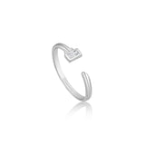 [Sunmi Worn] Key Stone Motif 925 Silver Adjustable Size Ring R032-01H