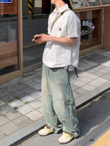 バイカーパッチデニムパンツ – M, L (3 Colors)