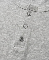 スラブヘンリーネッククロップドTシャツユニオンジャック メランジ