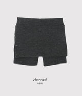 Slit Layered Knit Skirt Pants (2color)