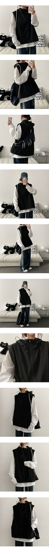 [S–XL] Lot String Track Wide Denim Pants