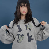 YK Check Applique Sweatshirt