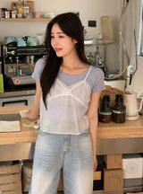 シンプル＆ベーシックショートスリーブtシャツ