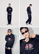 [24SS] SYMBOL NEEDLEWORK MESH JACKET BLACK