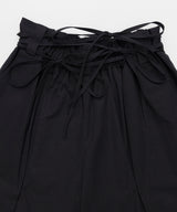 Ribbon Tied Wide Pants _ BLACK