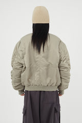 Nerd shirring MA-1 padded jumper