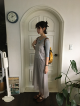 YWD チェックシフォンドレス (2color)