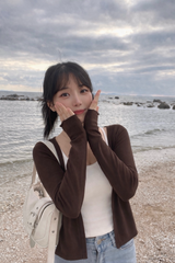 Haulter Neck Mute Cardigan SET