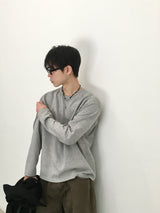 チェッカーベーシッククロップカットアウトロングスリーブ3C