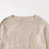 Loose drop label knit