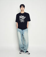 25FW TAPERED FIT WASHING DENIM PANTS BLUE