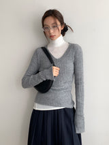 Rage V-neck Sweater Knit T-shirt