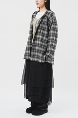 Venny Check Hooded Shirt (3color)