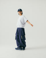 [AG.W] Round Raglan Sweat Half Tee - White Melange