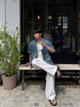Edun linen wide banding pants