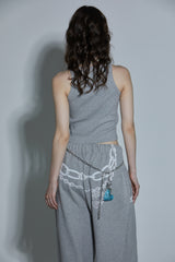 CHAIN SLEEVESS T-SHIRT