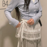 Vanilla Lace Mini Wrap Skirt