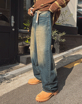 リンクダブルバックポケットデニムパンツ