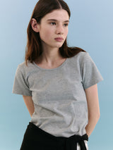 NUBASIC ROUND NECK T-SHIRT GRAY
