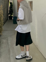 SL ワイドピンタックバミューダパンツ 3C