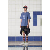 PIGMENT STRIPE T SHIRT / BLUE
