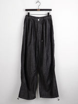 [MADE] Kinto string two-way linen wide denim wide jogger pants