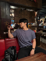 Bard cropped striped short-sleeved T-shirt