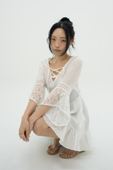 レース シアードレス ホワイト