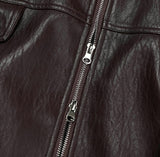 Lokia Crop Leather Jacket