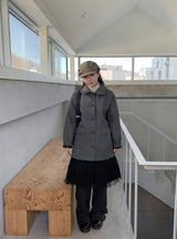 Lieun Quilting Frill Half Coat