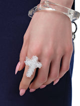 JELLY CROSS RING (WHITE)
